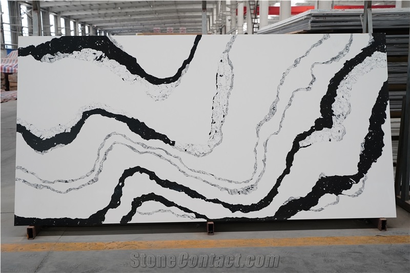 Panda Quartz Calaccata  Artificial Stone Slabs