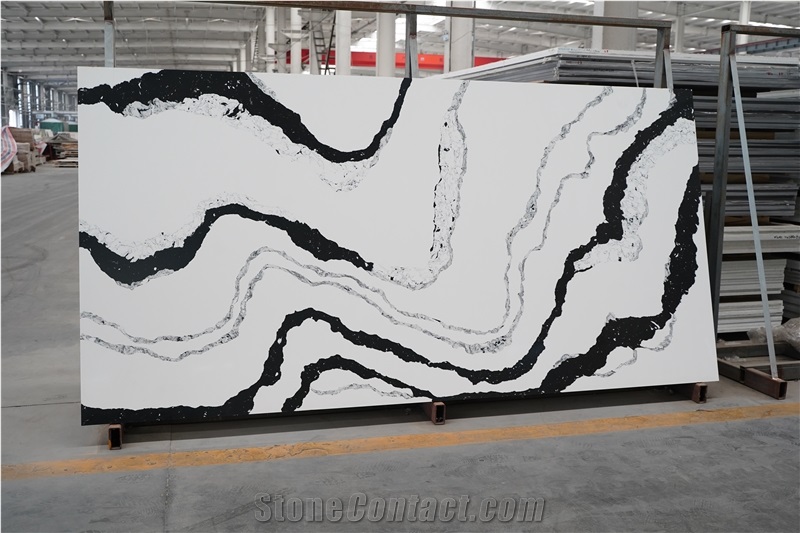 Panda Quartz Calaccata  Artificial Stone Slabs