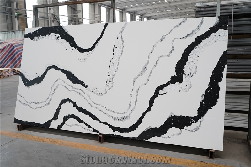 Panda Quartz Calaccata  Artificial Stone Slabs