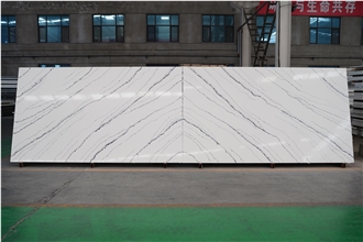 Quartz Calacatta Book Match For Kitchen Artificial Calacatta