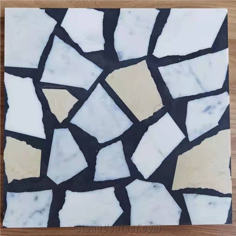 Black And White Terrazzo Floor Tiles