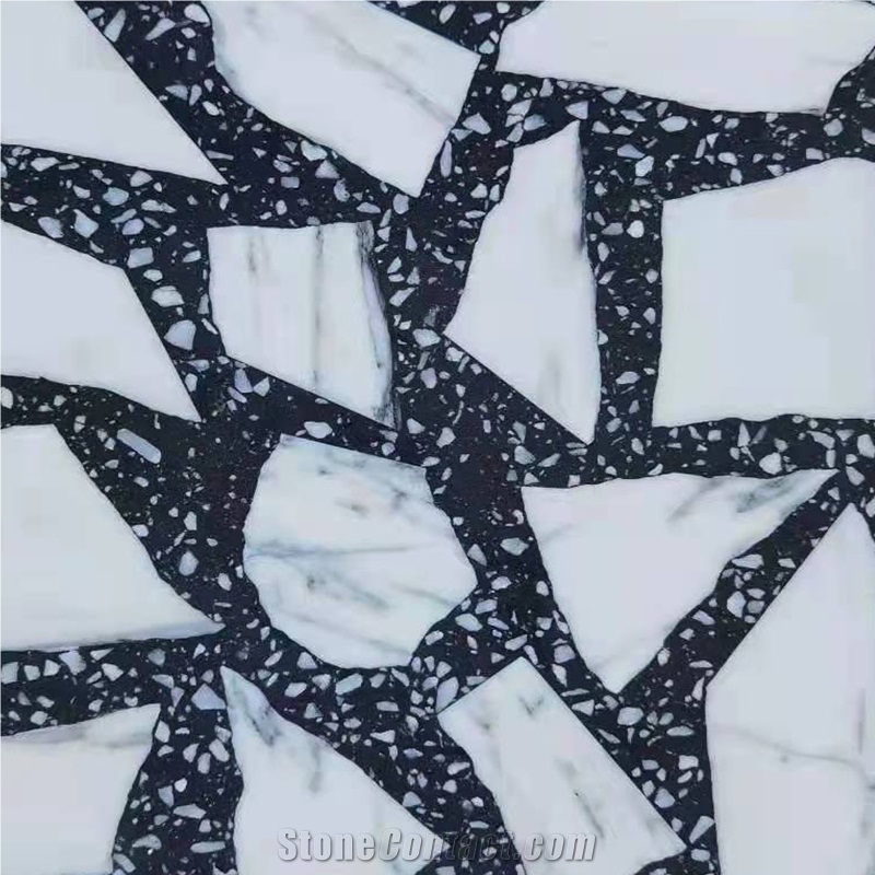 Black And White Terrazzo Floor Tiles
