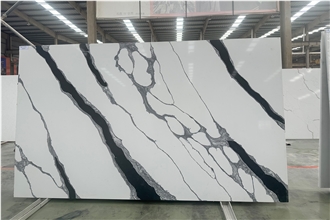 Panda White Quartz Stone Slabs