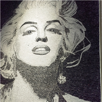 Monroe Portrait Handmade Mosaic Art Design Work