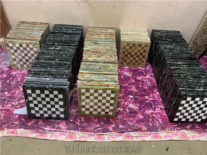 Multicolor Green Onyx Chess Boards