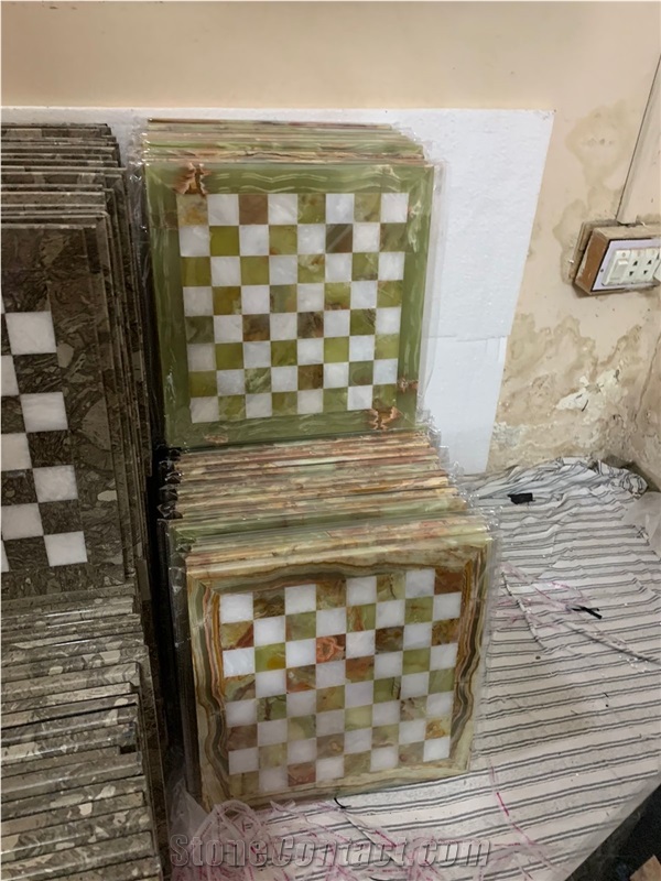 Multicolor Green Onyx Chess Boards