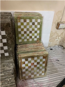 Multicolor Green Onyx Chess Boards