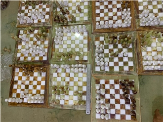 Multicolor Green Onyx Chess Boards