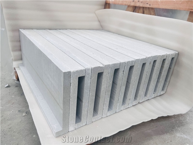 Dropface Cinderella Gray Marble Coping Tile Pool Pavers