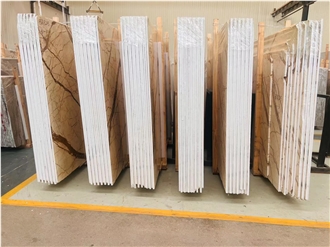 Golden Spider Marble Slabs