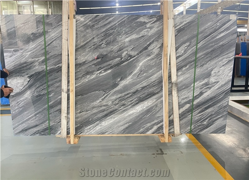 Florence Grey Nuvolato Grey Marble Slabs POLISHED