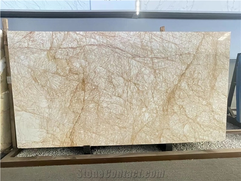 Greece Drama Gold Marble Golden Spider Marble Slabs Polished