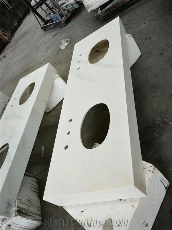 Italy Calacatta Carrara Marble Bathroom Countertops