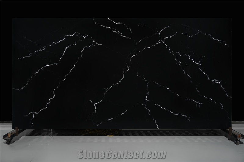 Ash Quartz - Black Calacatta Quartz Slabs