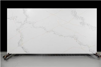 Ash Quartz - Calacatta Gold With Grey Vein Quartz Slabs Ash Quartz - Calacatta Gold With Grey Vein Quartz Slabs