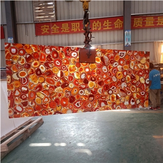 Polished Green Agate Semi Precious Stone Wall Panels
