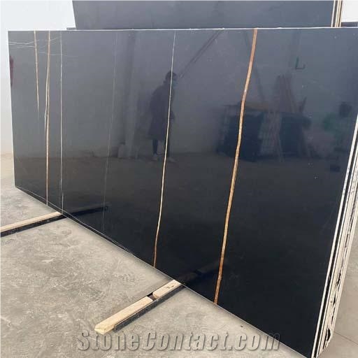 Sahara Noir Marble - Black Aziza Marble Slabs Tiles