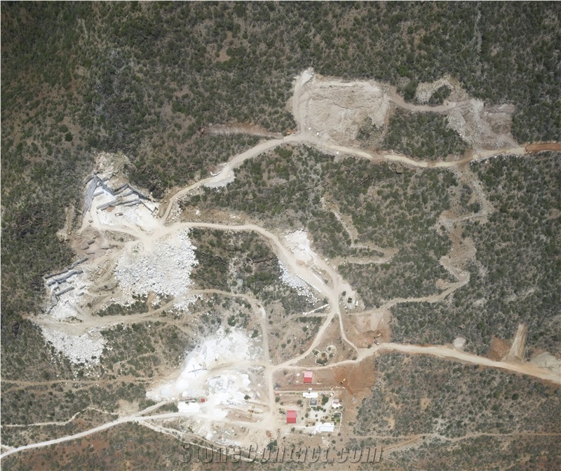 White Namibe Marble Quarry