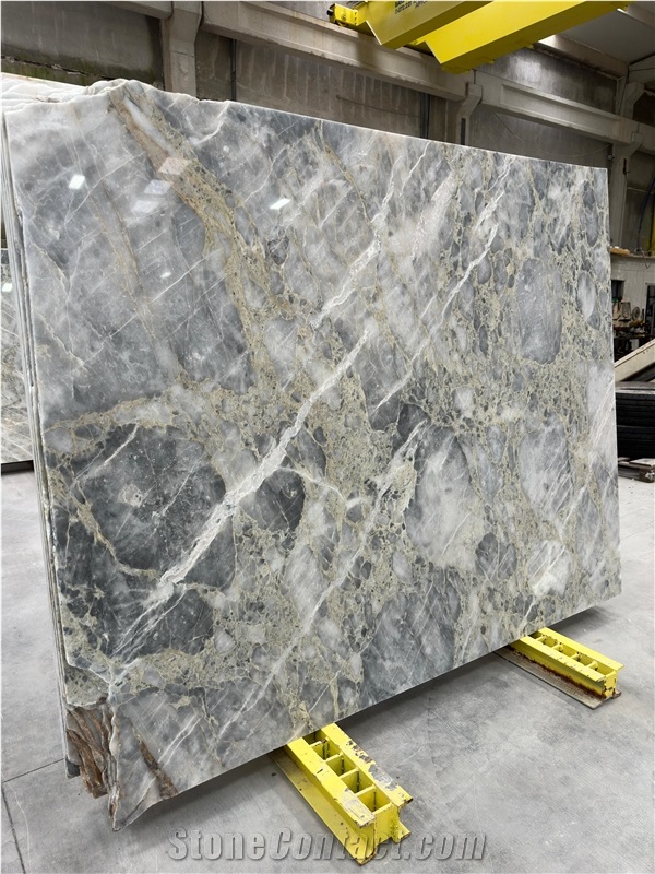 Wavy Gray Marble Slabs