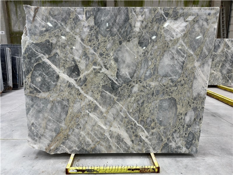 Wavy Gray Marble Slabs