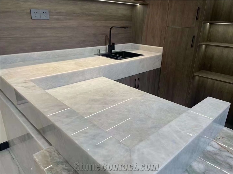 Crystal White Quartzite Slabs