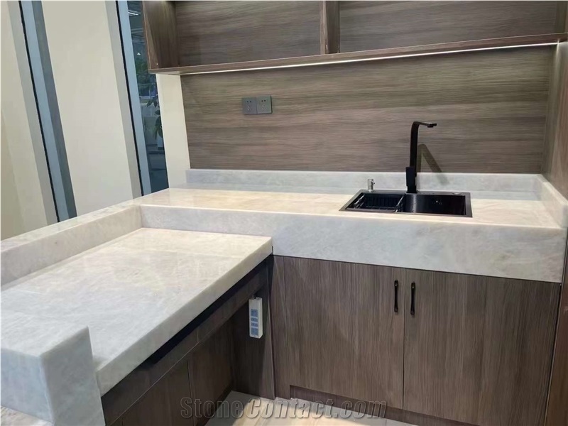 Crystal White Quartzite Slabs