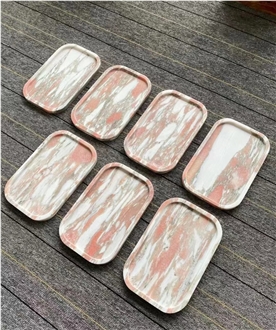 Marble Plates Norwegian Rose Cookware For Kitchen