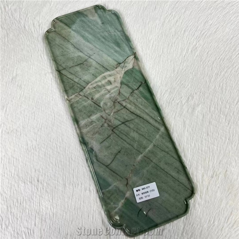 Quartzite Kitchen Steak Plate Botanic Green Dining Cookware