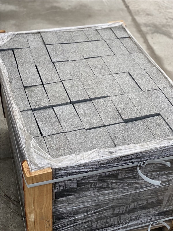 Black Gabbro Cube Stone - Granite Cobble Stone