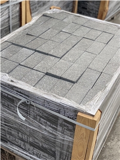 Black Gabbro Cube Stone - Granite Cobble Stone