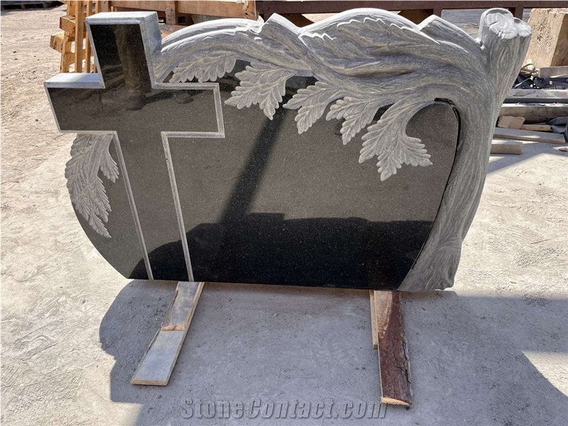Black Granite Headstone