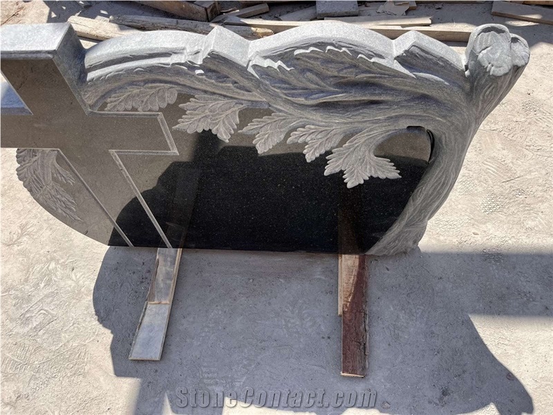 Black Granite Headstone