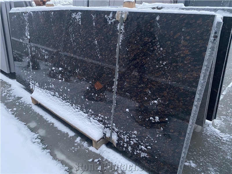 Leopard Rose Granite Brown Slabs