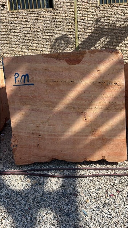 Red Travertine Blocks 1