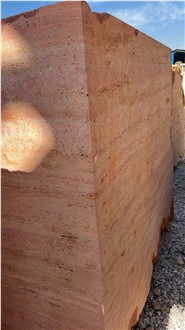 Red Travertine Blocks 1
