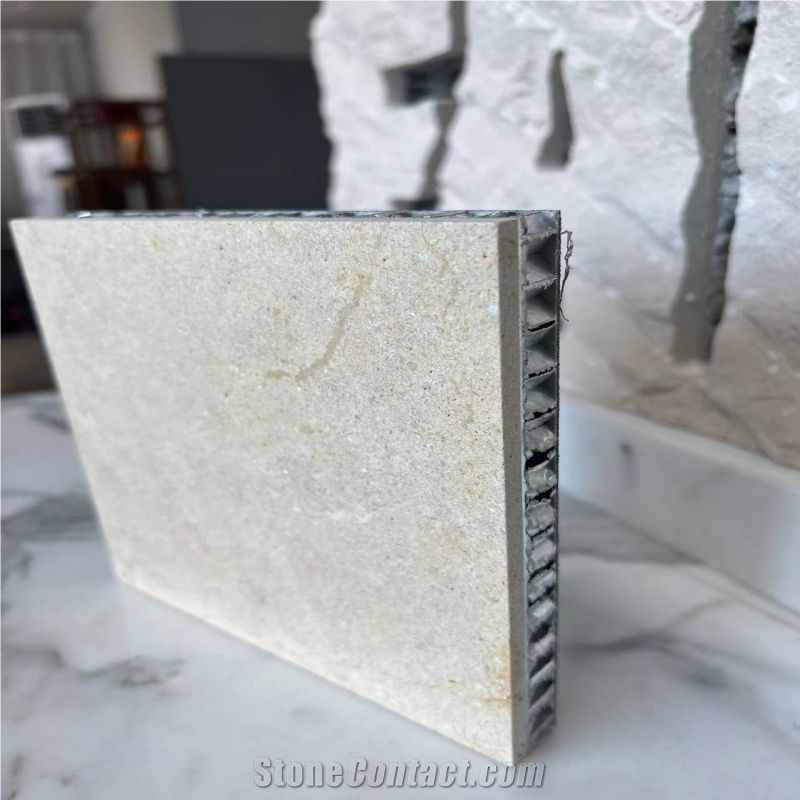 Beige Mayatte Limestone Laminated Honeycomb Panels