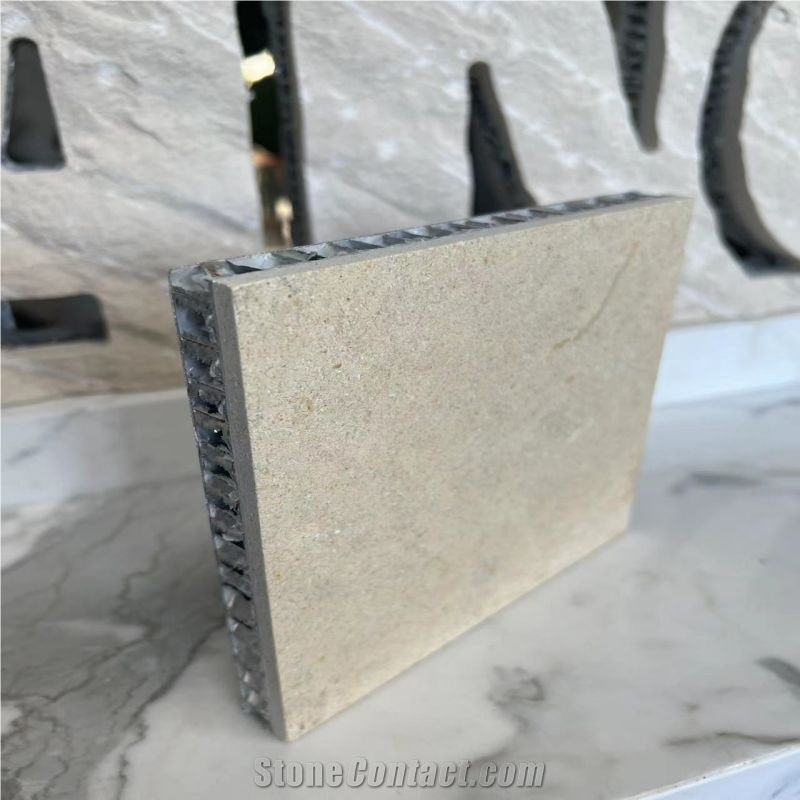 Beige Mayatte Limestone Laminated Honeycomb Panels