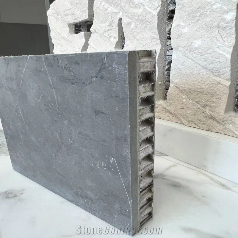 Bulgaria Grey Marble Sintered Stone Laminated Honeycomb Panels