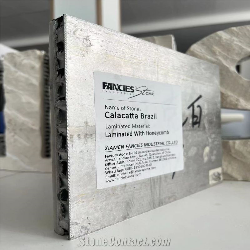 Calacatta White Laminated Aluminum Honeycomb Panels
