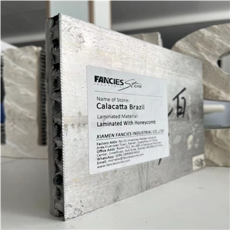 Calacatta White Laminated Aluminum Honeycomb Panels