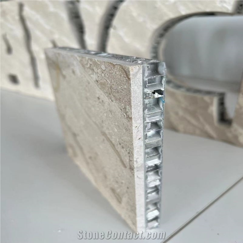 Daino Reale Beige Marble Tile Laminated Honeycomb Panels