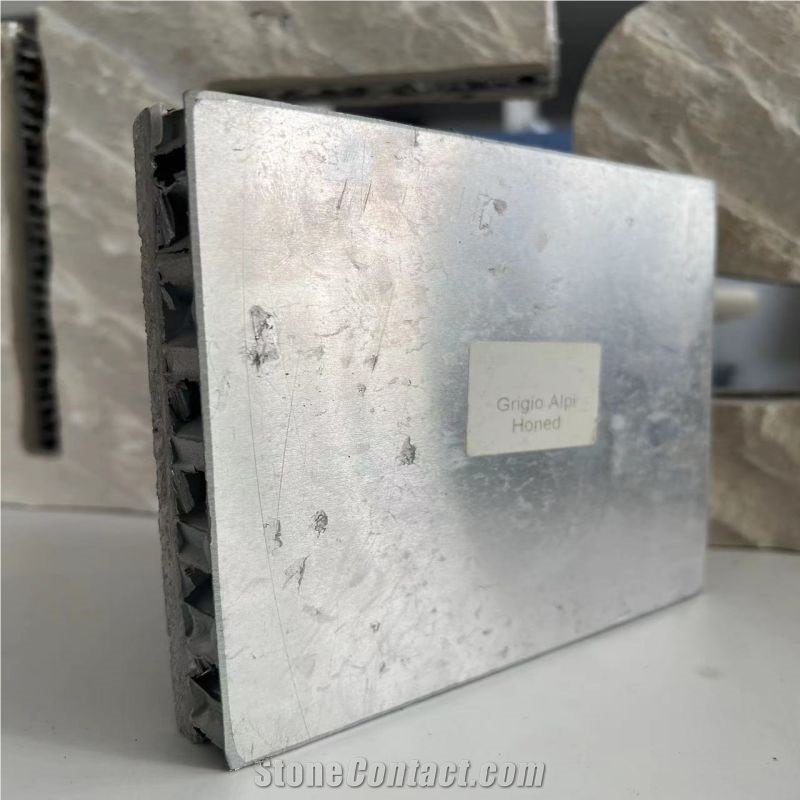 Grigio Alpi Grey Limestone Laminated Backed Honeycomb Panels
