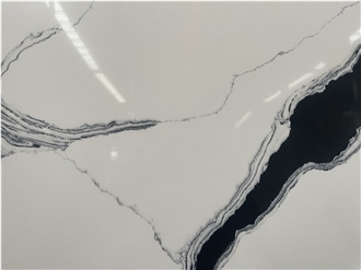 Artificial Panda White Quartz Slabs