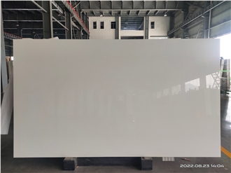 Plain White Nano Crystallized Stone Slabs