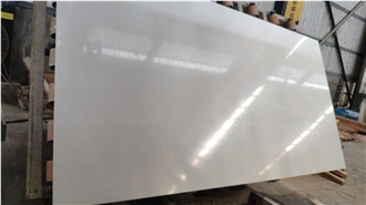 Snow White Artificial Marble Look Porcelain Tiles