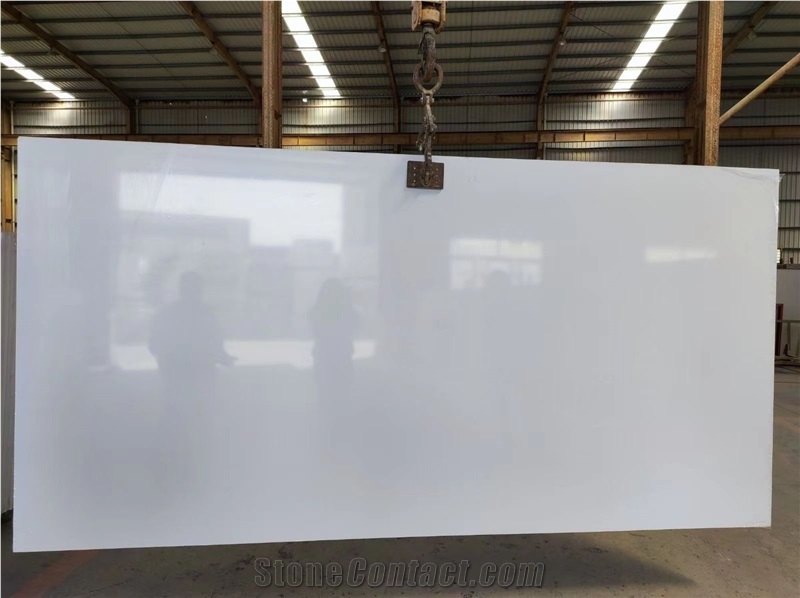 Super White Marble Artificial Engineered Stone Tiles