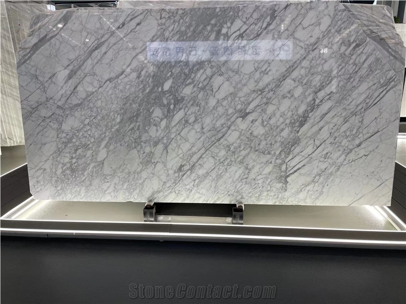 Bianco Carrara Gioia Marble White Primavera Tiles Slabs