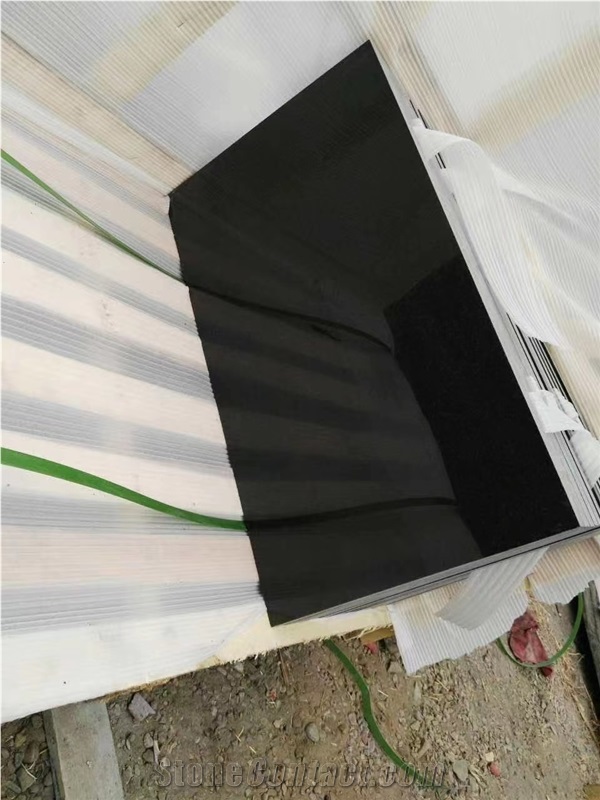 Chinese Abolutely Black Shanxi Black Granite Tiles