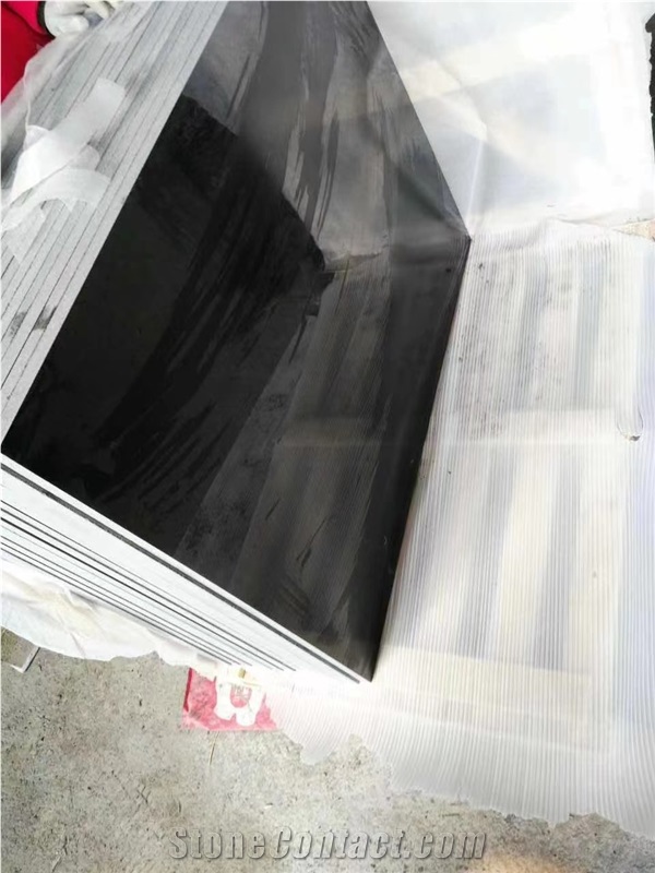 Chinese Abolutely Black Shanxi Black Granite Tiles