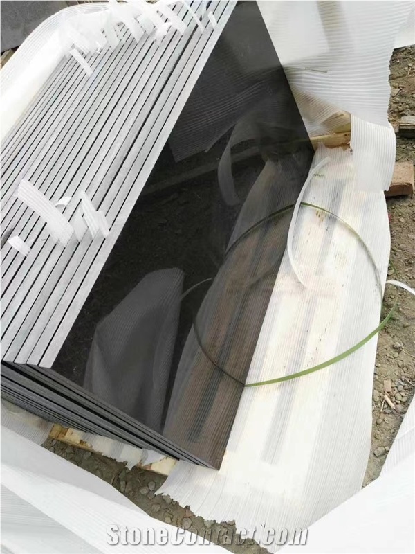 Chinese Abolutely Black Shanxi Black Granite Tiles